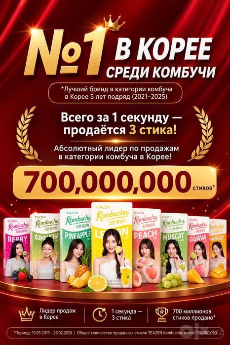 Комбуча в ассортименте