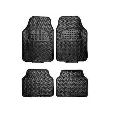 стелки за кола pvc alu look черни пияно лак 4броя sumex apa5000