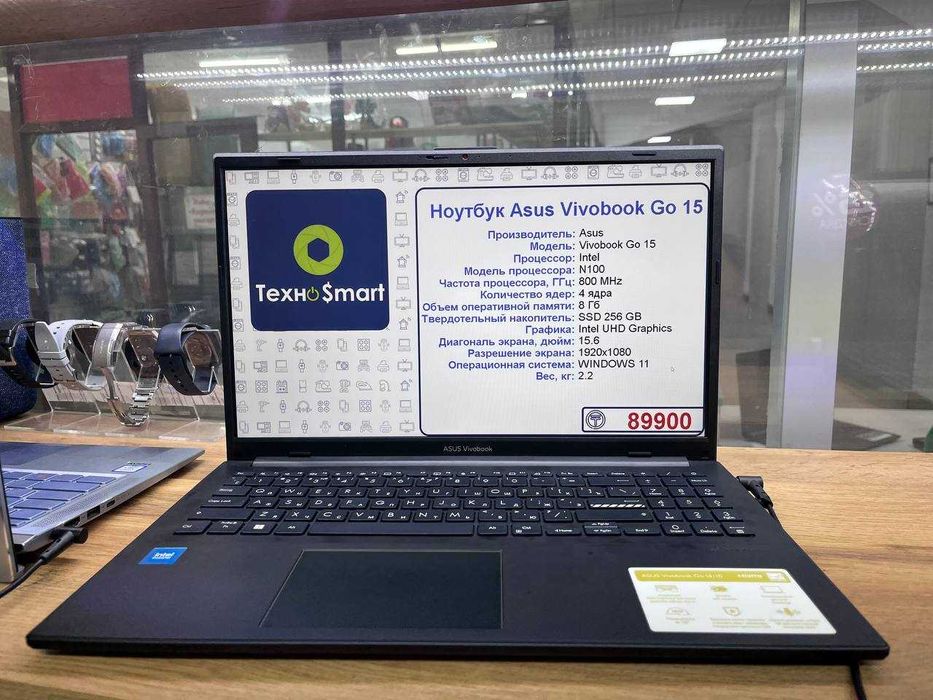 Ноутбук Asus VivoBook Go15 (N100/8/SSD256TB/Graphics)