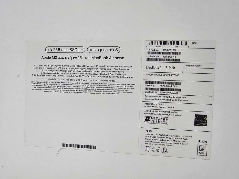 ПРОДАМ Macbook Air 15" inch M2 (8GB/256GB). Практический НОВОЕ 100%