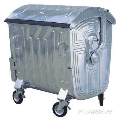 Мусорный бак 1100 литр Оцинковый