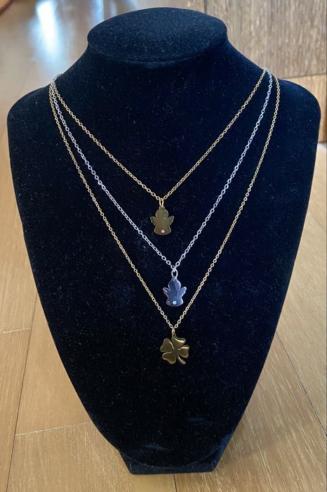 3 pandantive din otel inoxidabil cu lanturi