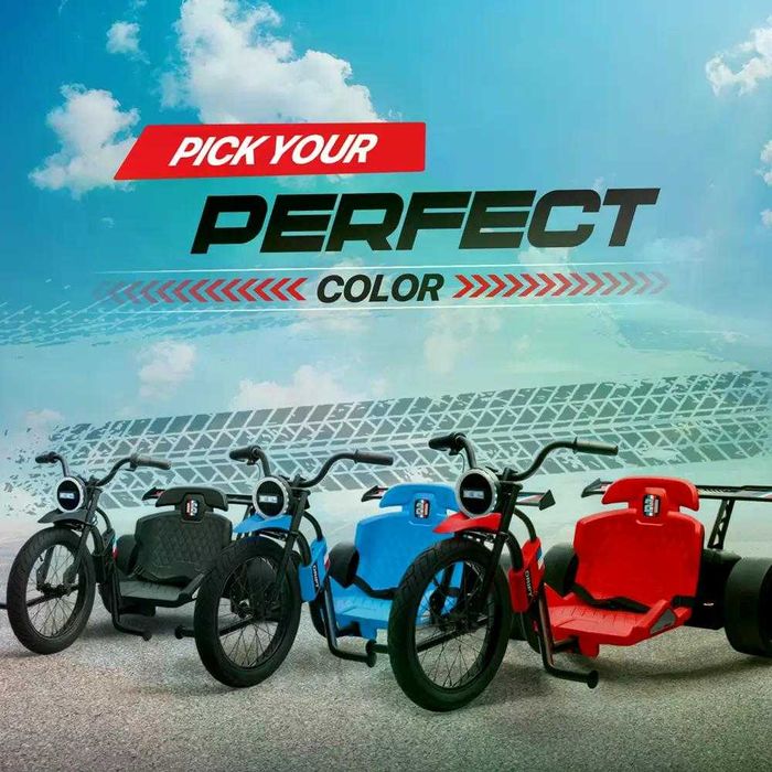 Tricicleta electrica cu functie Drift Kinderauto BJSX2338 2x 250W RED