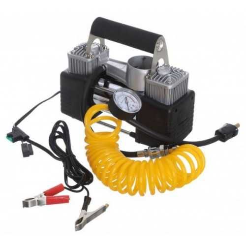Двуцилиндров компресор за гуми в чанта
