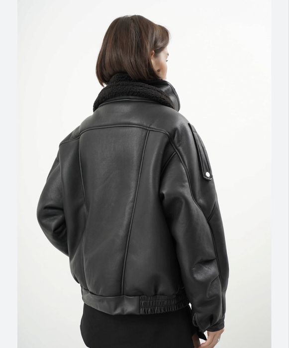 Дубленка ZARA авиатор (экокожа)