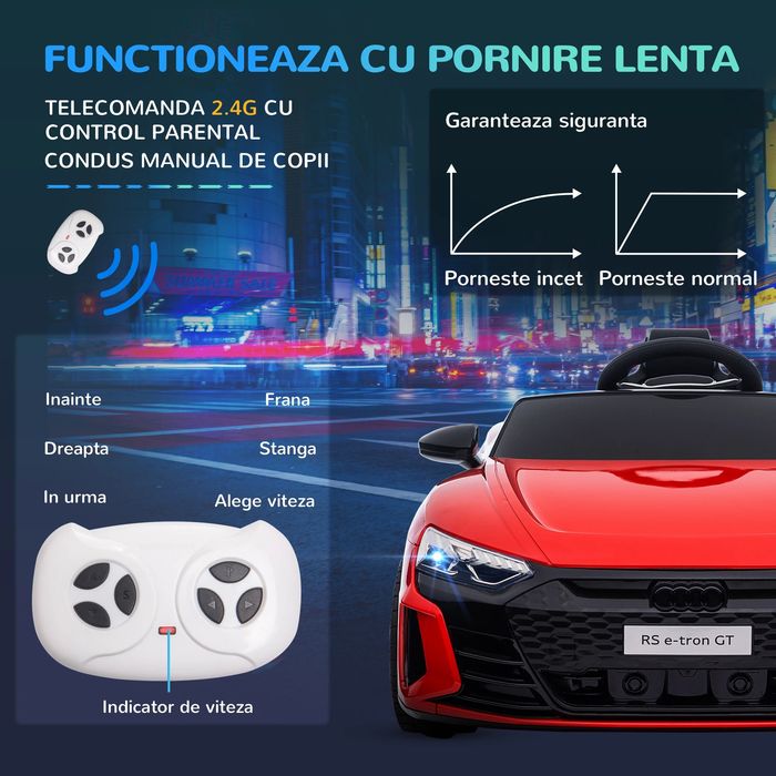 Mașinuță electrică, licență Audi, funcțională 100%