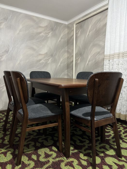 Стол стул 6 кишилик