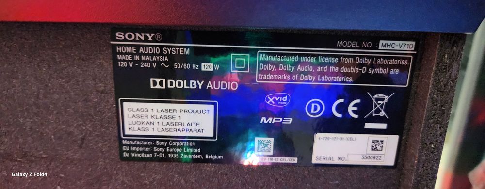 Sony MHC-V71 D cu telecomandă