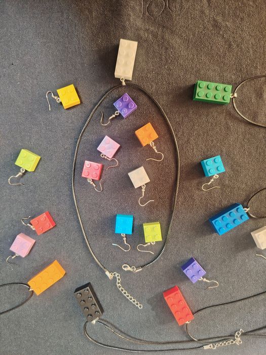 Нов комплект обеци и колие Lego