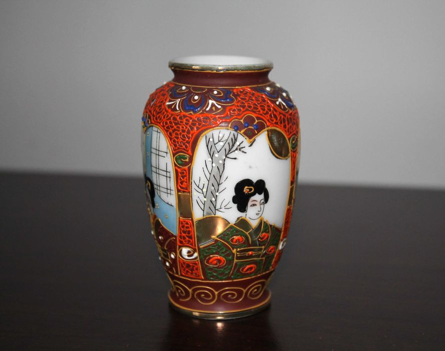 Vază japoneză vintage din porțelan Satsuma