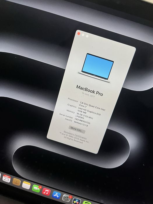 MacBook Pro 2017 15inch touchbar