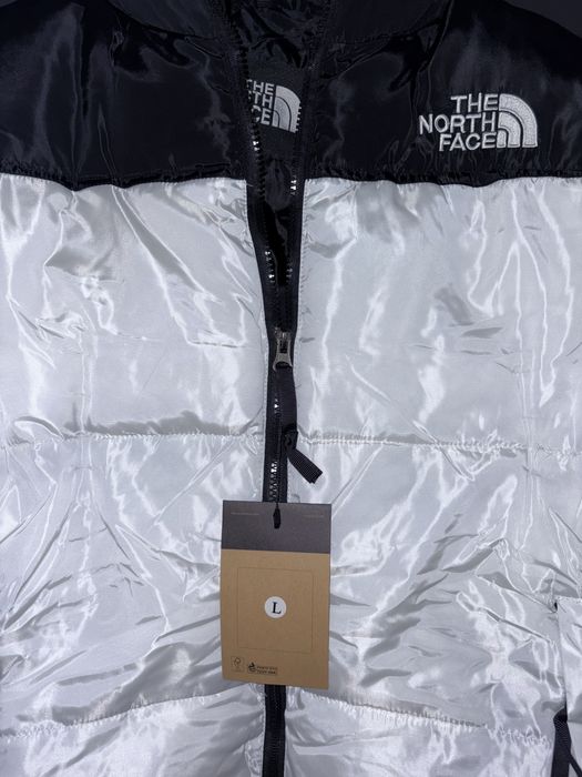 Geacă L The North Face alb albă negru neagră
