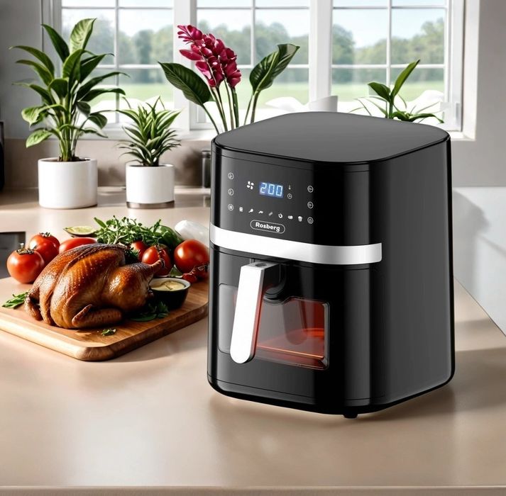 Фритюрник AirFryer R51980CB, 1800W, 8л., Горещ въздух, LED дисплей, Та
