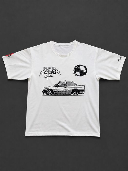 Футболка в скетч стиле BMW E30. Rawform.