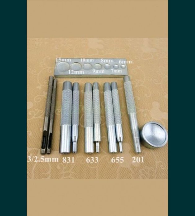 Set dispozitive montat capse piele: Nr 112
