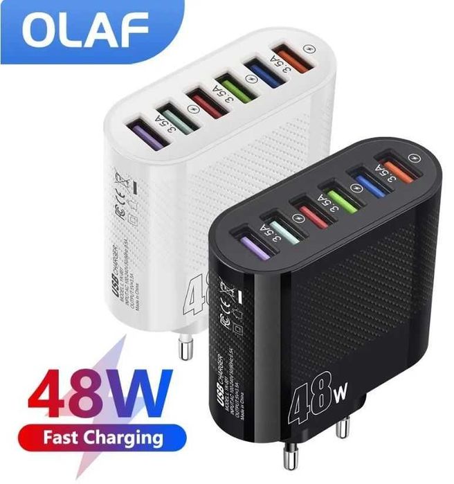 Бързо зарядно адаптер 3.1А USB, зареждане за мобилен телефон QC 3.0