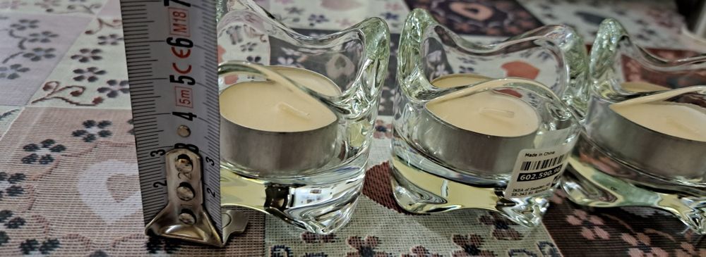 Нови свещници с чаени свещички.