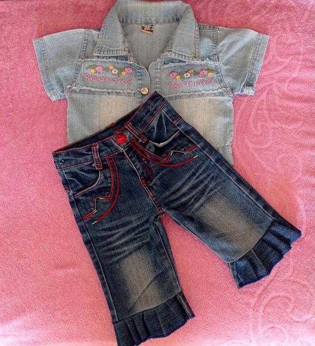 НЕДОРОГО джинсовая одежда для девочки
