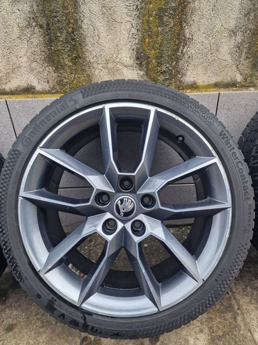 Jante OEM Skoda/WW  RS+Cauciucuri Continental WinterContact 225/40 R18
