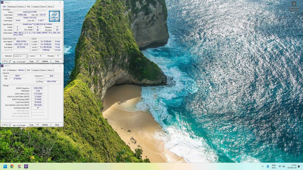 PC GAMING/WORK i5-9400/16GB DDR4/SSD240GB+HDD1TB/WiFi+BT/W11 la 800lei