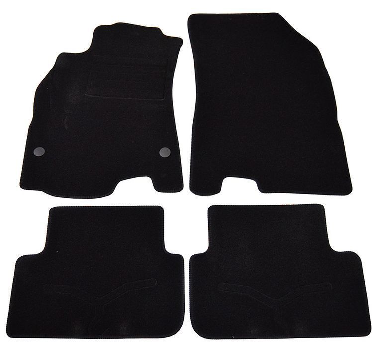 Covorase mocheta Renault Fluence 2010- si Megane 3, 5usi Hatchback Combi 2008- Negru, set de 4 bucati