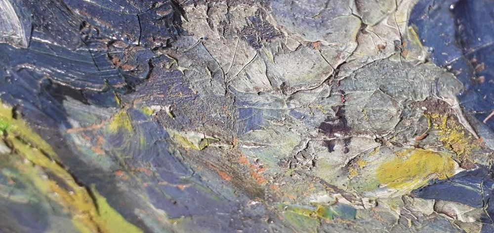 Tablou vechi - margine de padure - semnat N. Enea