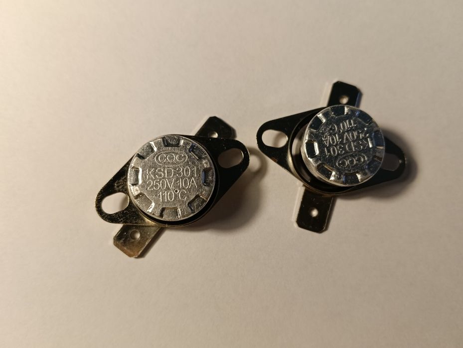 Doua termostat 110 grade C, contact normal inchis