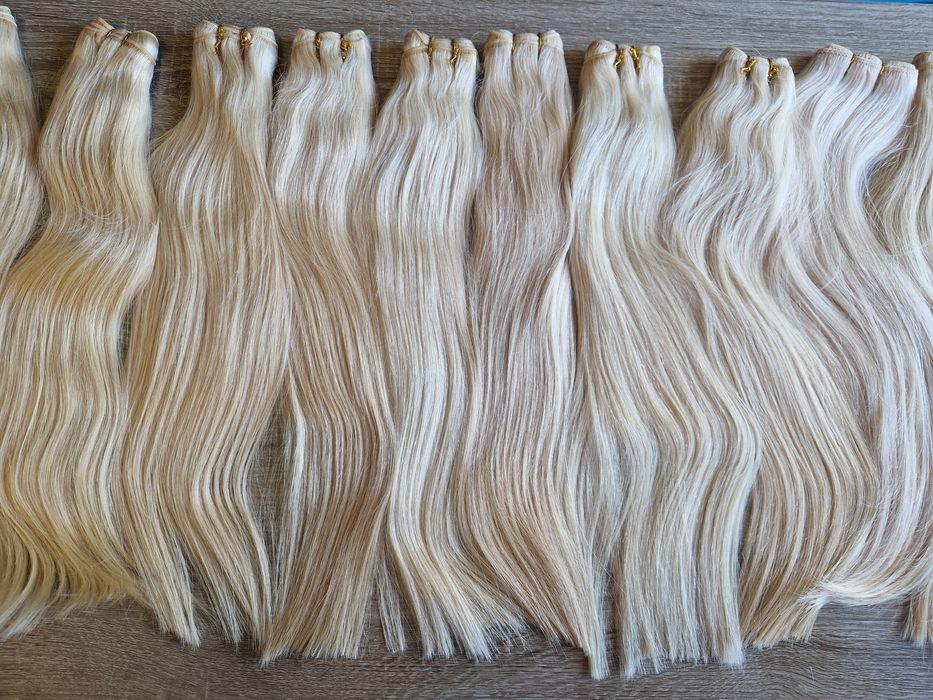 Естествена руса коса 50 см, 100гр - гъста с плътни крайща