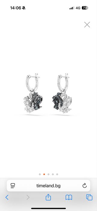 Обици Swarovski swan