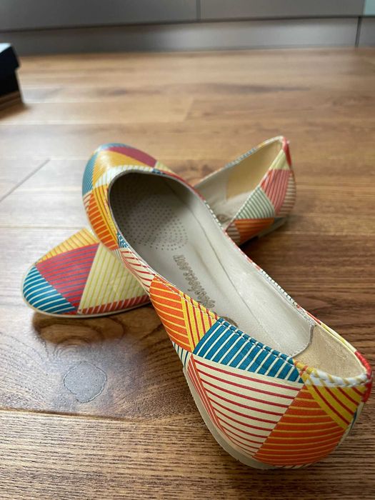 Vand balerini piele culorati, marimea 36 OjoShoes