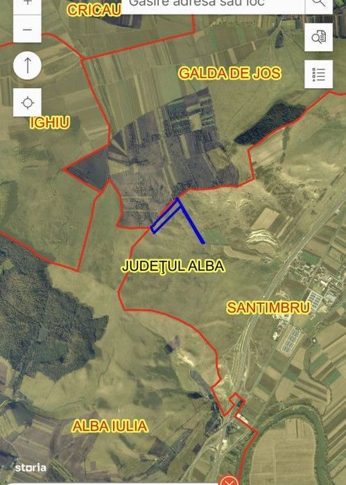Teren extravilan 80.000 mp, Santimbru, Jud. Alba