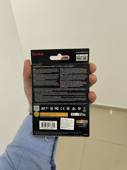 Sandisk Extreme Pro SDXC, 1T, Clasa 10, U3, V30, UHS-I