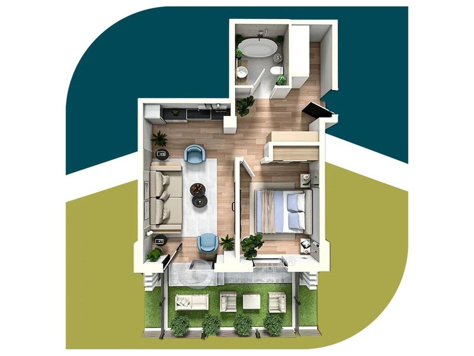 Apartament 2 camere semidecomandat,  Galata, curte, Comision 0%