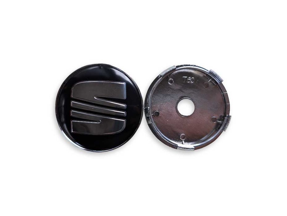 Капачки за джанти за Seat Сеат 56mm 60mm 63mm - Сребристи, Черни