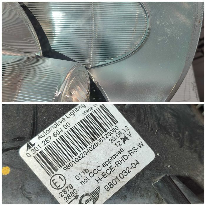 Far dreaptă UK Mini Countryman R60 2012 1.6 Diesel 82kW Halogen Cod OEM: 9801032 (4H2)