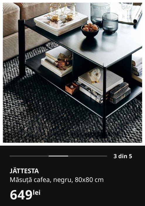 Măsuță de cafea Ikea JÄTTESTA