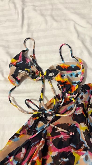 Zara Asos Плажен комплект риза панталон бански candypants