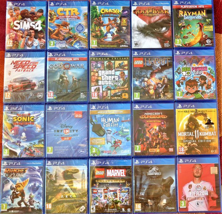 ps4 Crash GTA Star Wars Lego Spiderman Fifa NBA