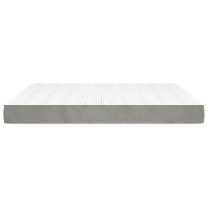 Saltea Pat Arcuri vidaXL Gri 160x200x20 cm Fermitate Medie Catifea 25.32 Kg The Home Kika IKEA Mobexpert Dormeo Spuma Cu Memorie Noua Oferta
