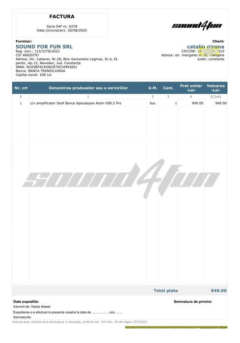 Amplificator Auto Atom 500.2 Pro
