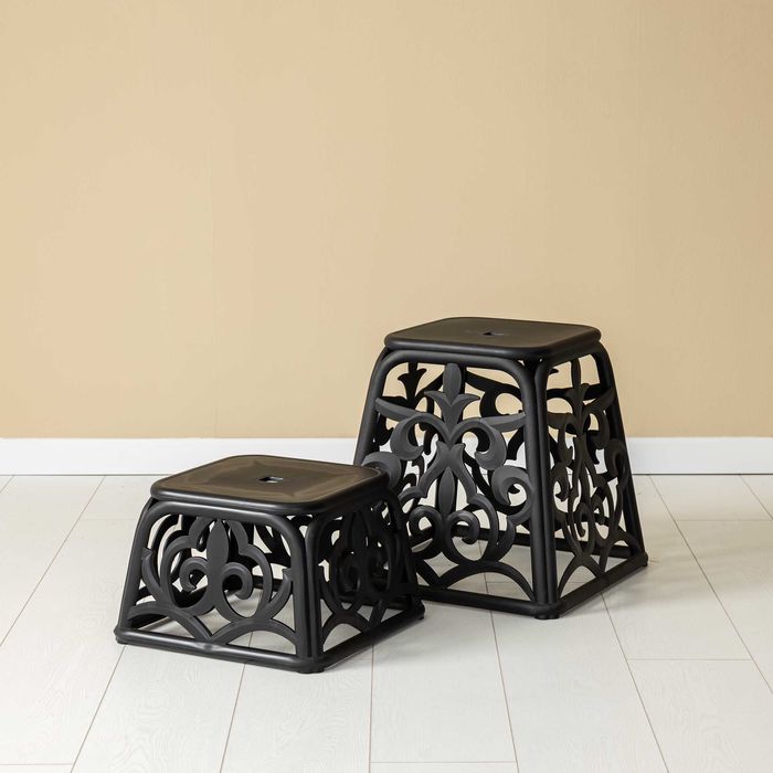 Табурет-корзина пластиковый