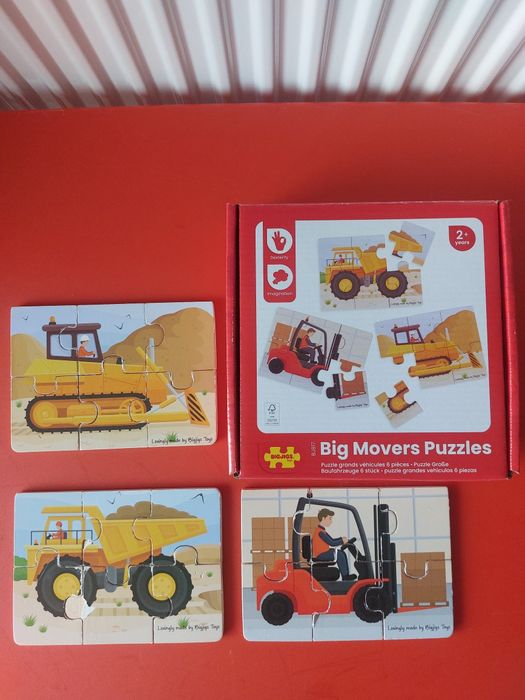 Puzzle din lemn 2 ani Bigjigs  6 piese