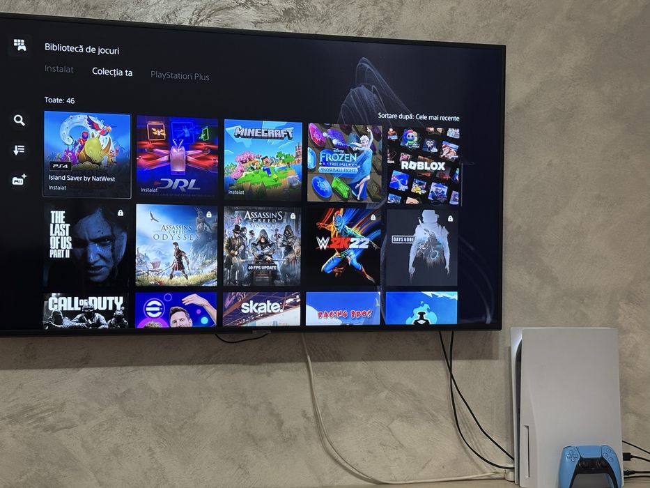 Playstation 5 Disk PS5 Disk in garantie, cu jocuri FIFA 26 Fortnite Minecraft Roblox