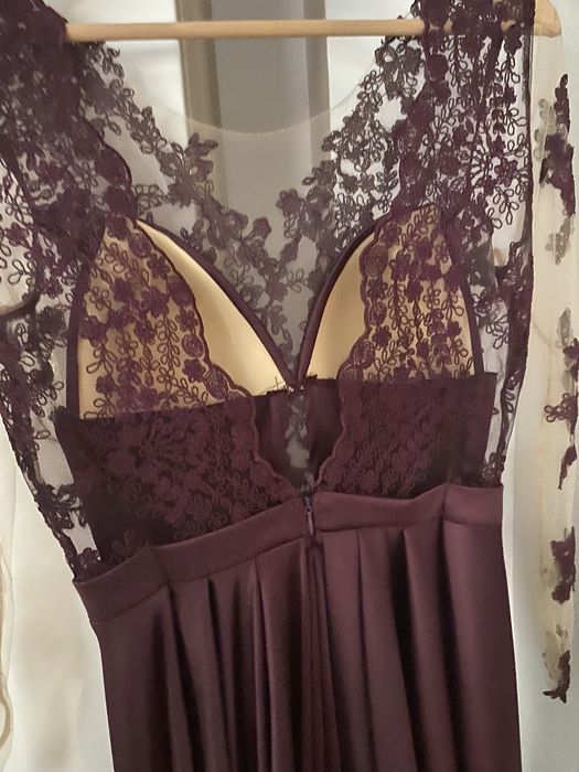 Rochie de ocazie lunga mov visiniu