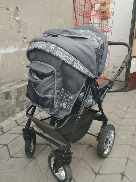 Коляска пилот серая
