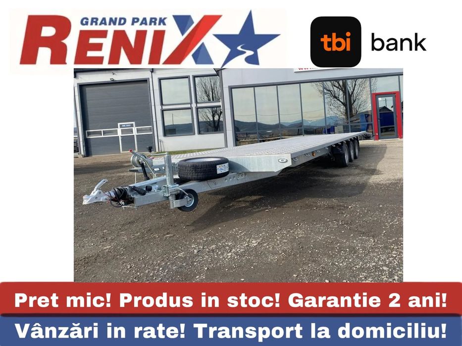 Niewiadow Remorca/Platforma auto,3 axe ,8.5m, JUPITER plina transport auto 3 axe