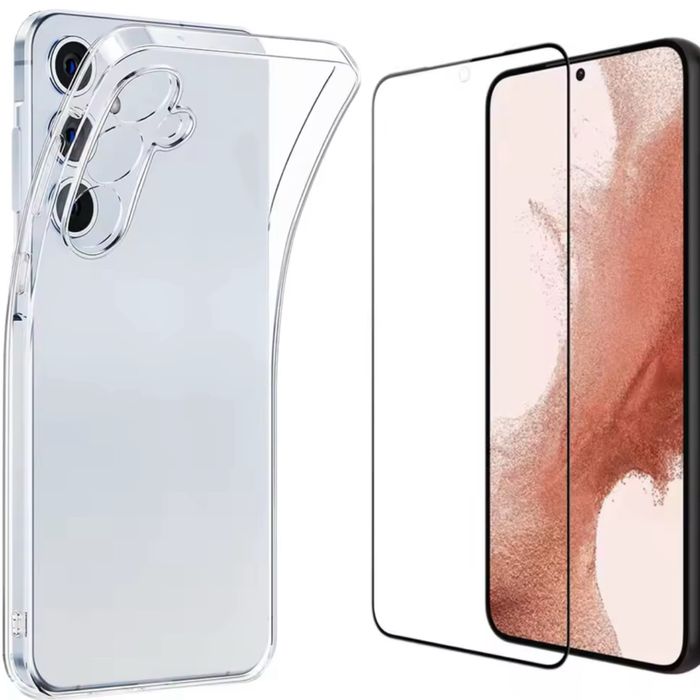 Pachet Husa Silicon Clara + Folie Sticla 6D Samsung S25 FE / S25 EDGE
