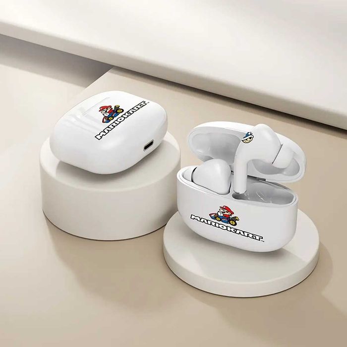 Casti earpods Mario Kart True Wireless Sound Bluetooth TWS cu carcasa