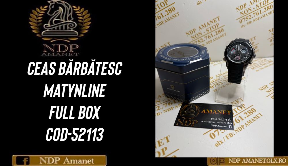NDP Amanet Braila Ceas Barbatesc MartynLine (52113)