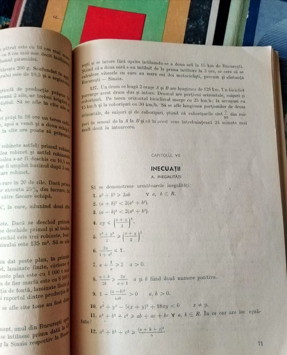 Cărți vechi de exerciții și teorie matematică și fizică